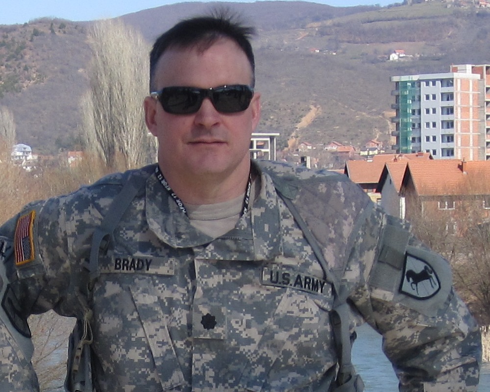 David Brady on deployment in Kosovo